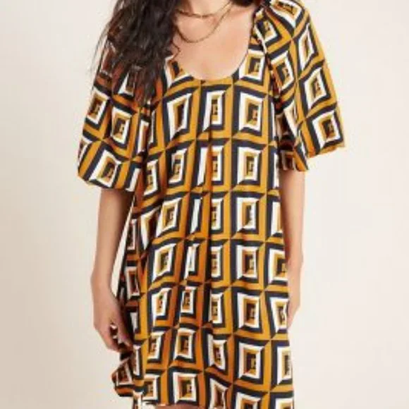Anthropologie Corey Lynn Calter Meriwether Tunic Dress - Retro geometric print - Picture 1 of 16